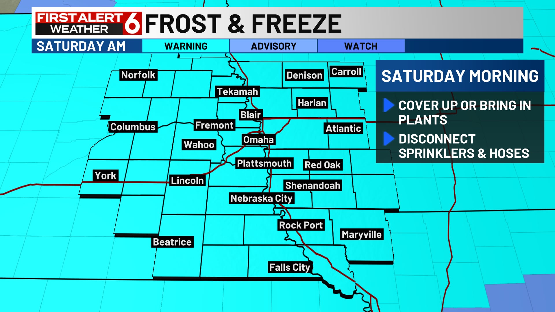 Nebraska braces for first freeze of the season