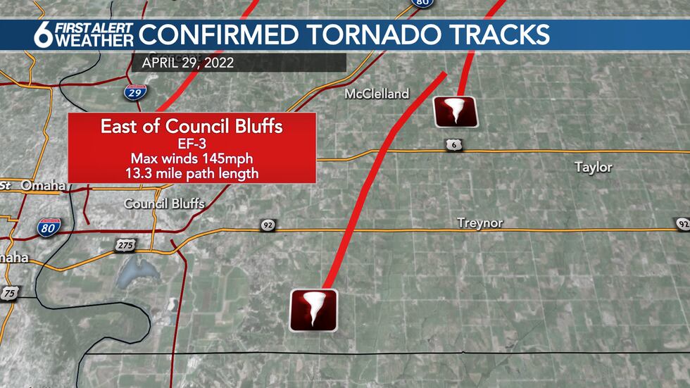 EF-1 Tornado confirmed in western Pottawattamie County