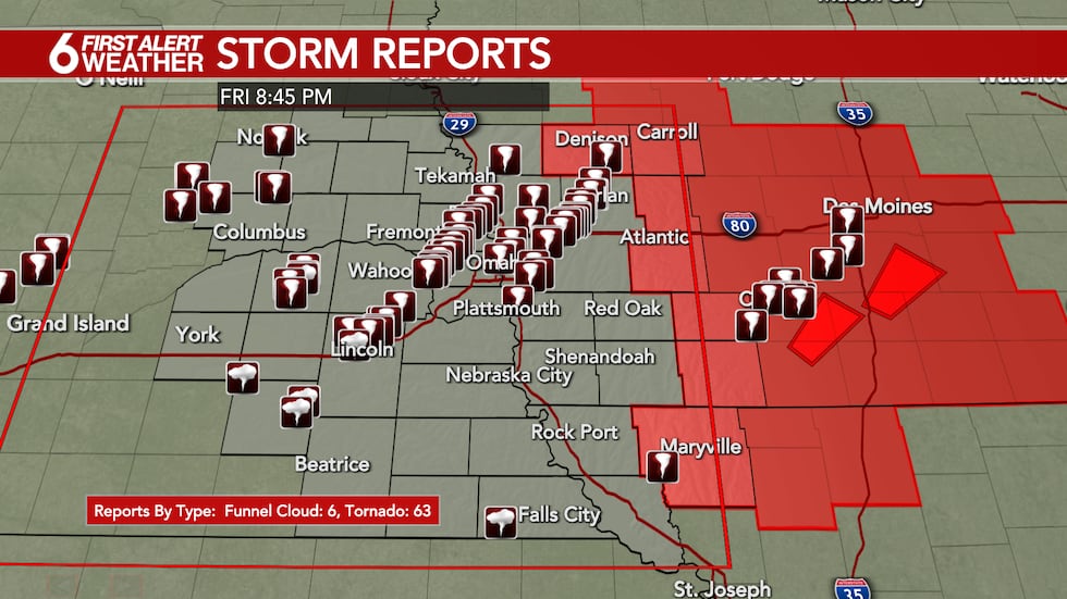 Friday Afternoon Tornado Reports