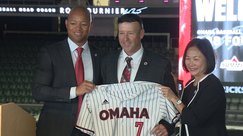 Rob Fournier introduced as Omaha baseball head coach.