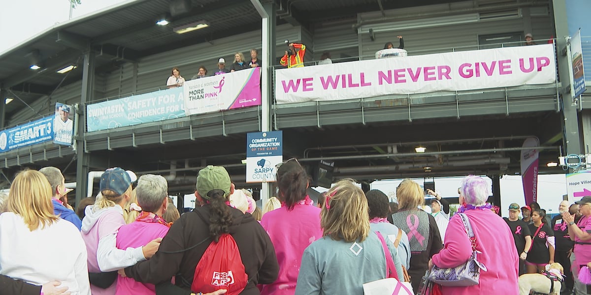 Hundreds walk at Werner Park for breast cancer awareness