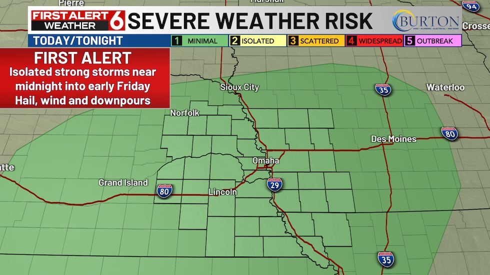 Durante la noche hasta la madrugada del viernes