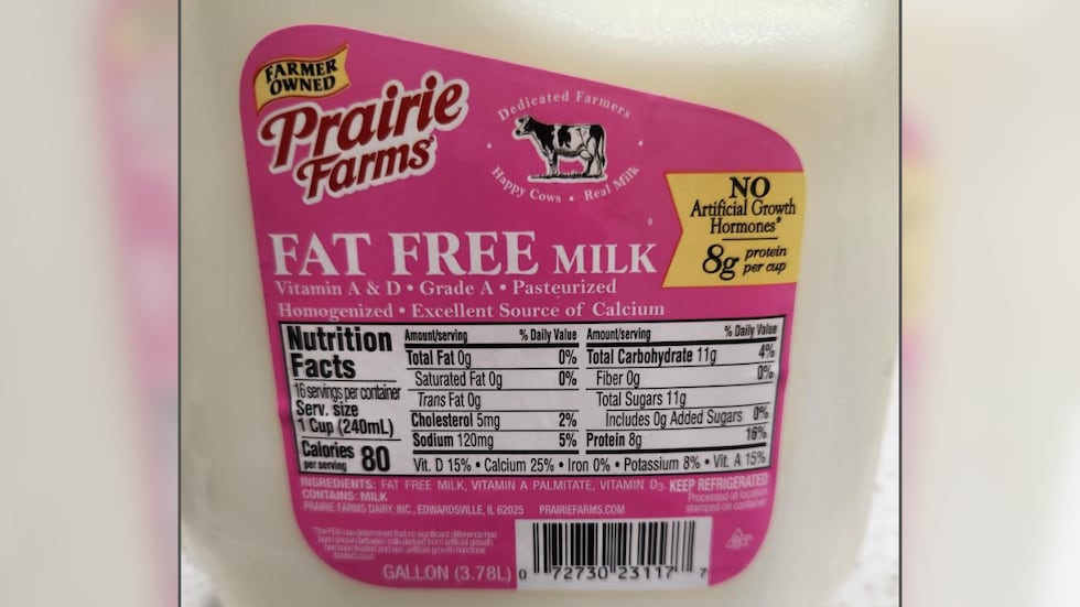 A manufacturer recalled select gallons of fat-free milk after discovering some containers may...