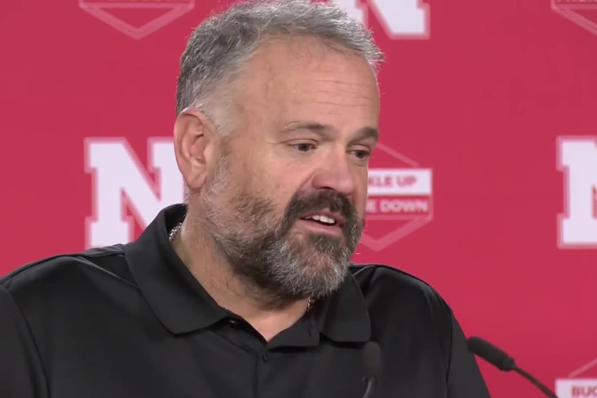 Matt Rhule sideline at Memorial Stadium in 2026