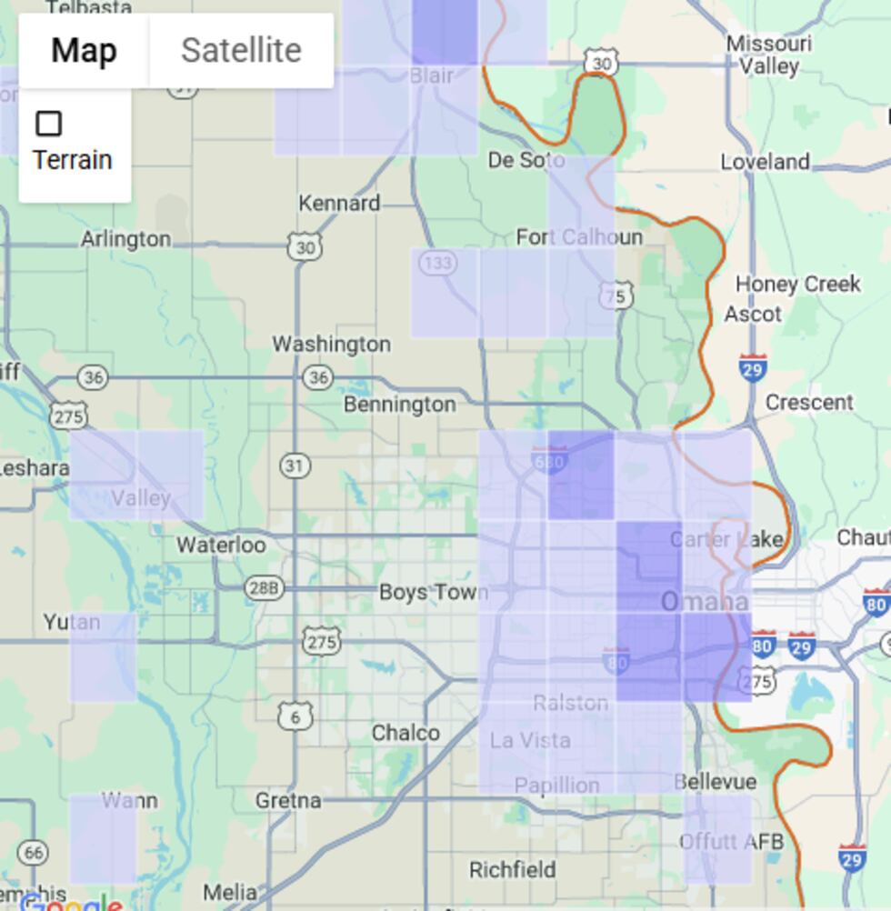 Oppd Inspector Map OPPD reports scattered power outages in Omaha metro