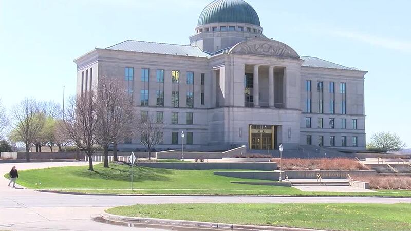 The Iowa Supreme Court moved oral arguments outside of its building in Des Moines. Justices...