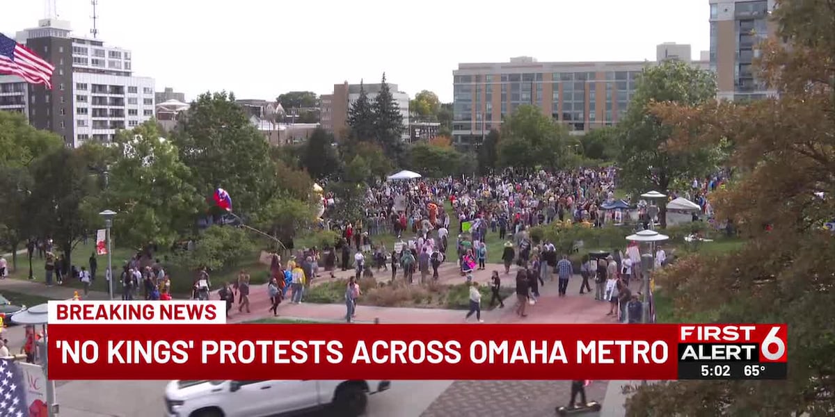 Nebraska Rally Anthony Protestors sound off at Turner Park Saturday at Omaha’s ‘No Kings’ rally