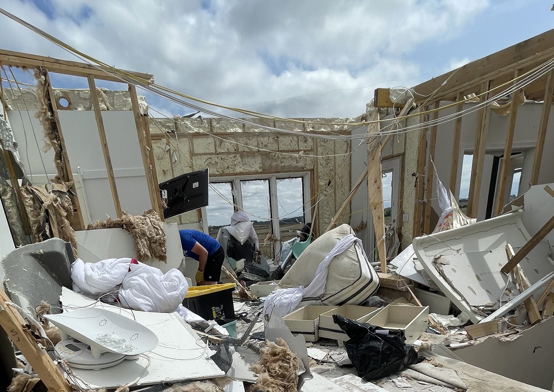 Skyelar Edens sent us photos of damage from Friday's tornado in Bennington.