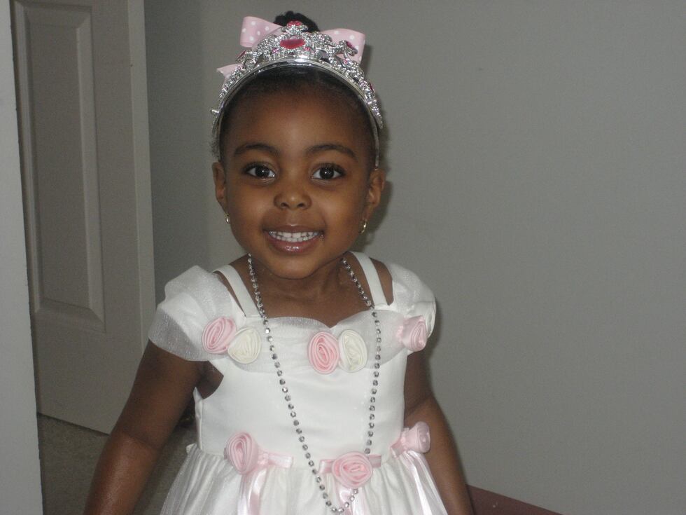 Lademi Davies on her second birthday.