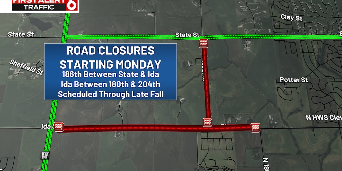 New road closures start in Northwest Omaha early next week
