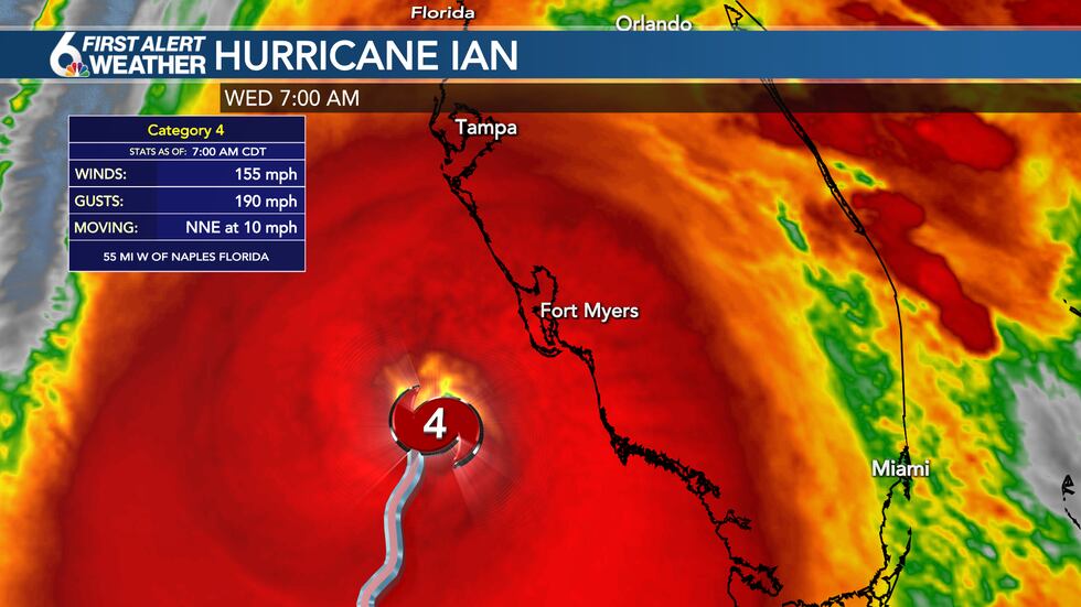 Ian Path Wednesday Dangerous Hurricane Ian will hit Florida Wednesday
