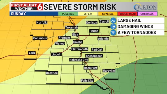 Omaha Weather: On watch for severe storms starting Friday evening 10 Severe outlook for Sunday, May 17, 2026