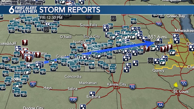 The National Weather Service declared the storm that blew across Nebraska, Iowa, and Illinois...