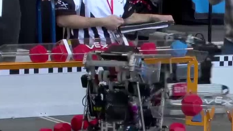 High schoolers test their brains in Vex V5 Robotics competition at Lambeau Field