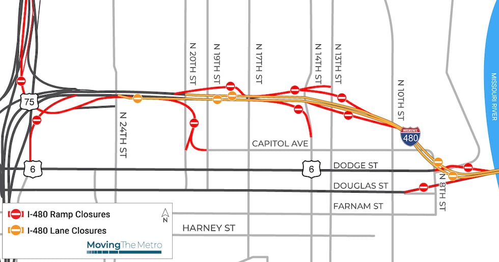 Omaha Ramp Omaha I-480 ramps, lanes to temporarily close starting April 3