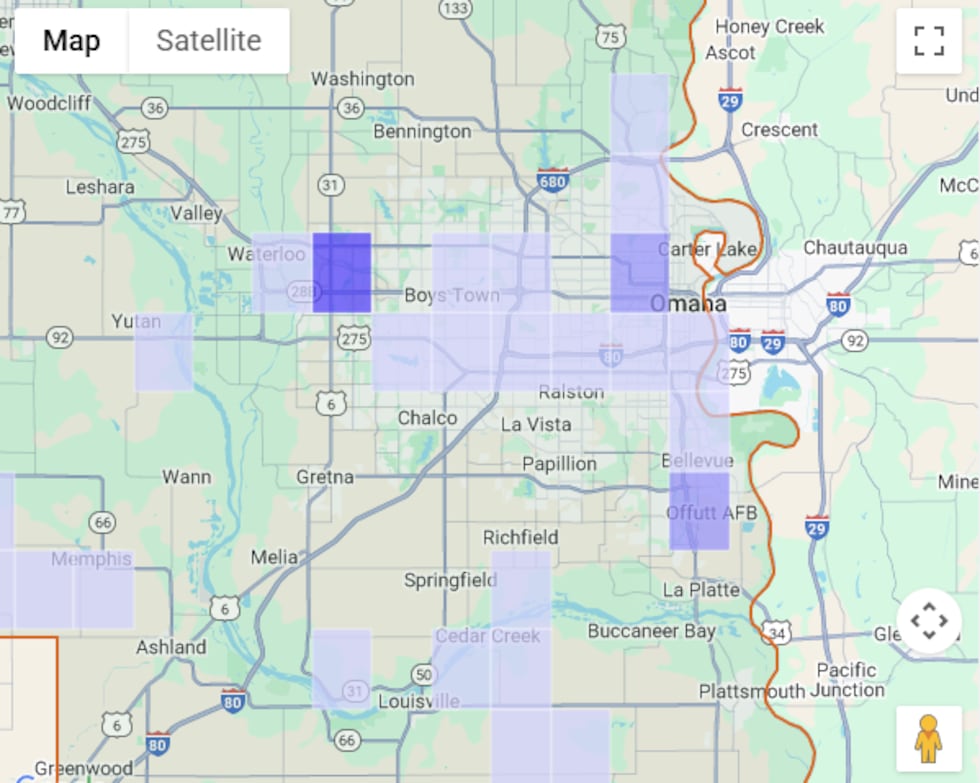 Oppd Inspector Map Power outages impact OPPD customers in Douglas County after storms