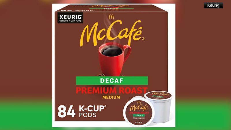 The recall is for McCafe Premium Roast Decaf Coffee pods. The FDA said the K-cups are being...