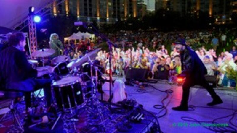 Multi-award winners Blackie & the Rodeo Kings lighting up the Playing with Fire stage.