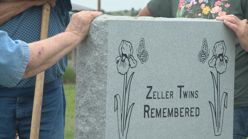 The Zeller family raised money to install a monument that remembers the twin infants that...