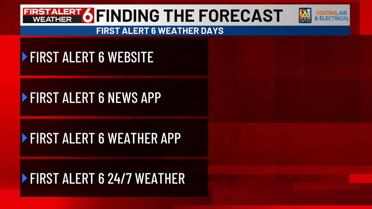 First Alert Watch All you need to know about First Alert 6 Weather Days