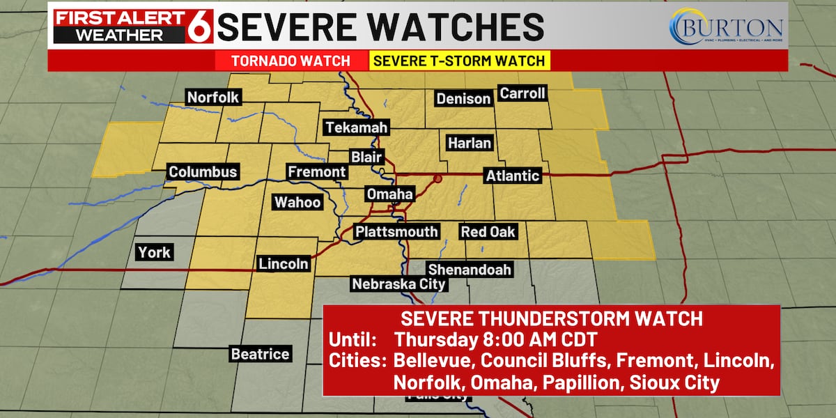 First Alert 6 Weather Day: Severe Storm Watch until 8AM