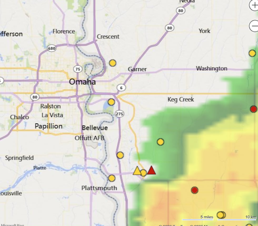 Over 5,000 customers have no power in the Council Bluffs area.
