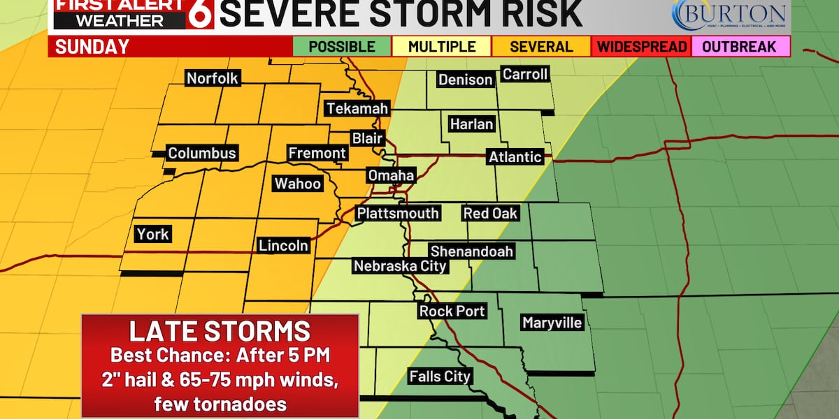 FIRST ALERT 6 WEATHER DAYS - Severe storms again tonight, higher tornado risk today & Monday