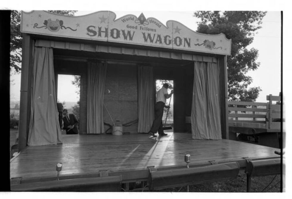 The former Omaha Show Wagon in Pipal Park, 1966