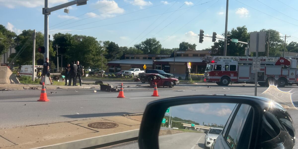 Photo: WOWT Collision at 114th Street and West Center Road