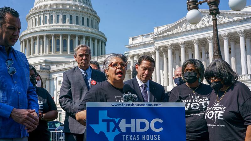 Texas state Rep. Senfronia Thompson, dean of the Texas House of Representatives, is joined by...