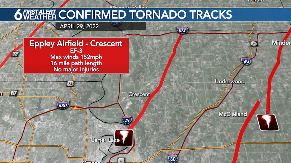 EF-3 Tornado confirmed at Eppley Airfield
