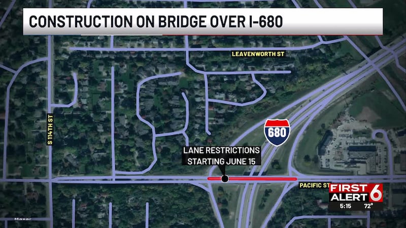 Construction will be taking place for the bridge over Interstate 680.
