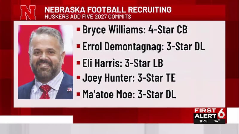 The Huskers are chasing a top-25 recruiting class in the 2027 cycle.