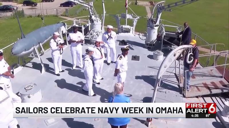This year’s College World Series has attracted members of the U.S. Navy to Omaha.