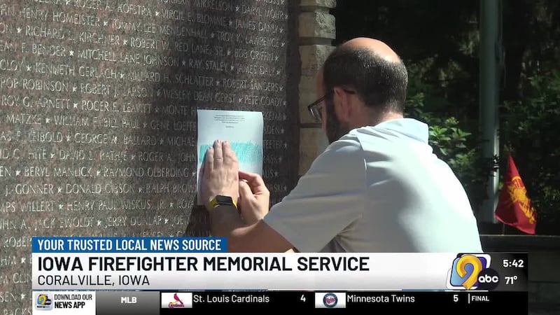 Names of the fallen cover the memorial wall, where families have a chance to grieve and...