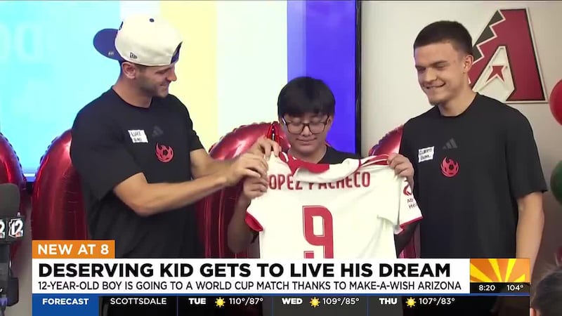 A boy will take his first flight and watch his first World Cup match next week, thanks to...